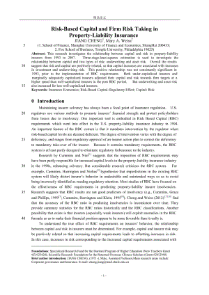 Risk-Based Capital and Firm Risk Taking in【推荐论文】 .doc