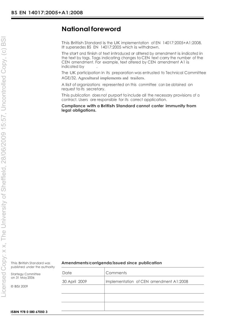 【BS英国标准】BS EN 14017-2005+A1-2008 Agricultural and forestry machinery — Solid fertilizer distributors — Safety.doc_第2页