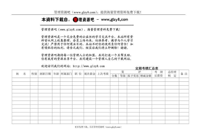 定期考绩汇总表.doc_第1页