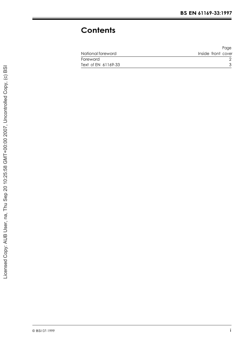 【BS英国标准】BS EN 61169-33-1997 Radio-frequency connectors — Part 33 Sectional specification for series BMA r.f. connectors.doc_第3页