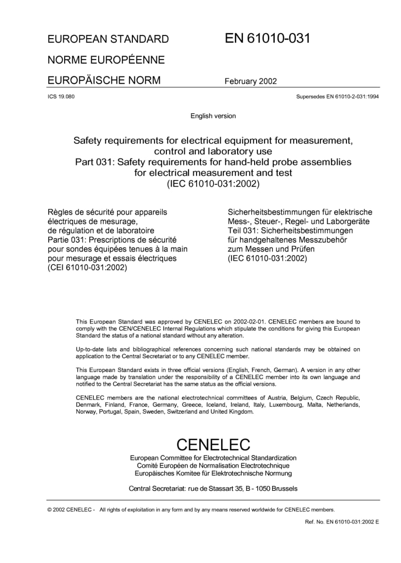 【BS英国标准】BS EN 61010-031-2002 Safety requirements for electrical equipment for measurement, control and laboratory use Part 03 1 Safety requirements for hand-held probe.doc_第3页