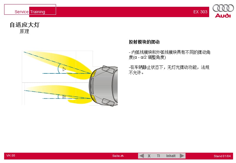 C6A6培训教程-电气系统_EX303_Aussenlicht_EX303_DE-x.ppt_第2页