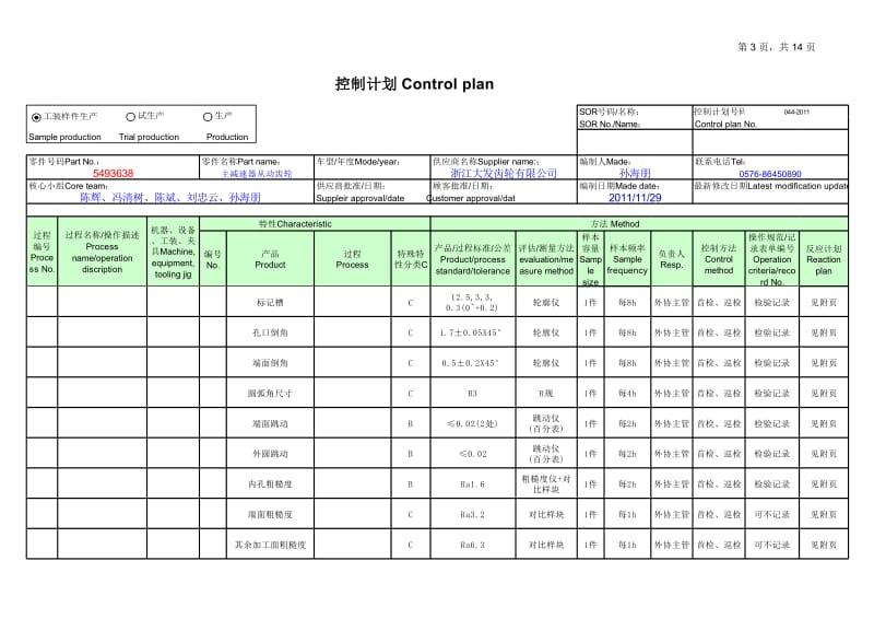 控制计划 主减速器从动齿轮 5493638.xls_第3页