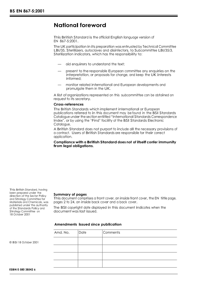 【BS英国标准】BS EN 867-5-2001 Non-biological systems for use in sterilizers — Part 5 Specification for indicator systems and process challenge devices for.doc_第2页