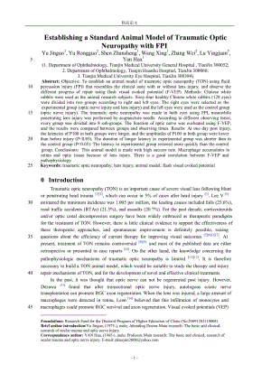 Establishing a Standard Animal Model of Traumatic Optic【推荐论文】 .doc