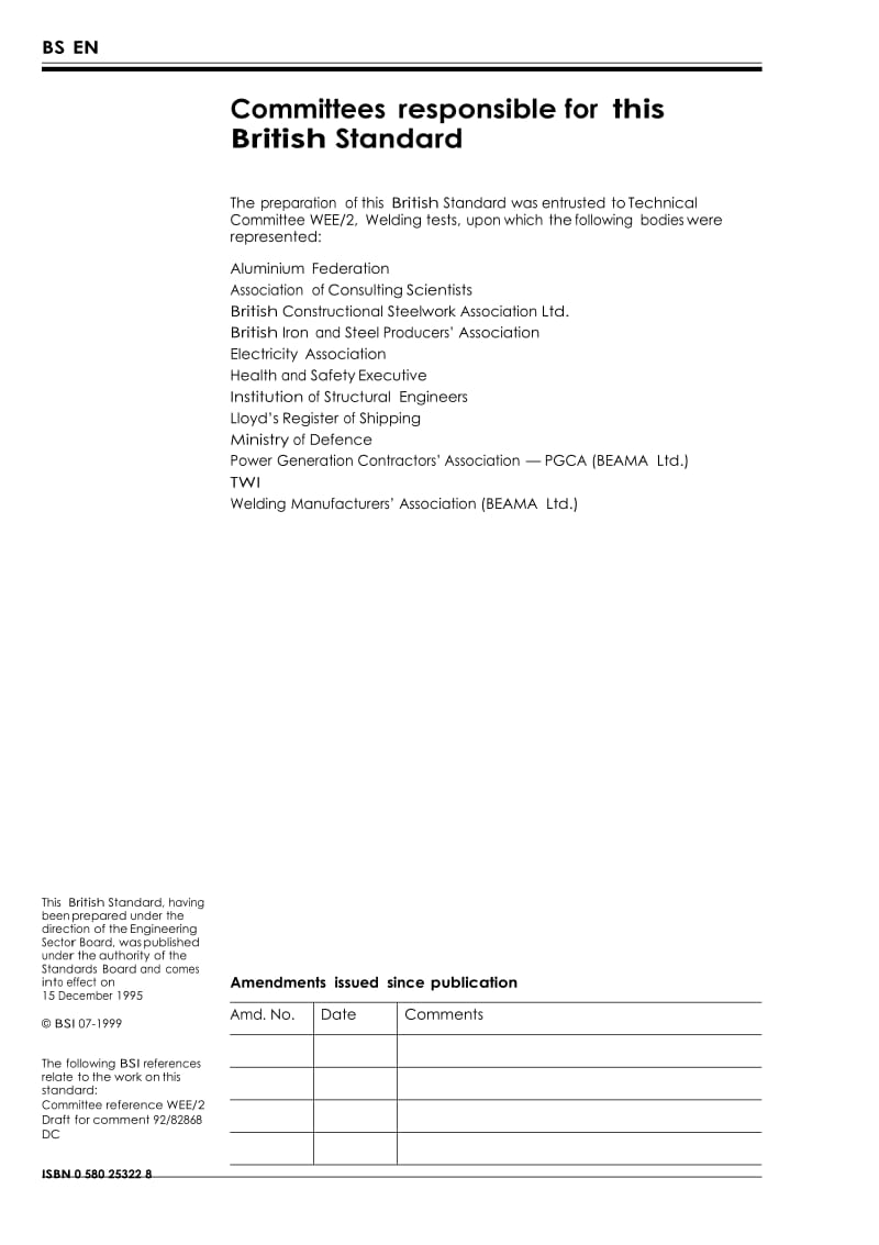 【BS英国标准】BS EN 876-1995 destructive tests on welds in metallic materials — Longitudinal tensile test on weld metal in fusion welded joints.doc_第2页