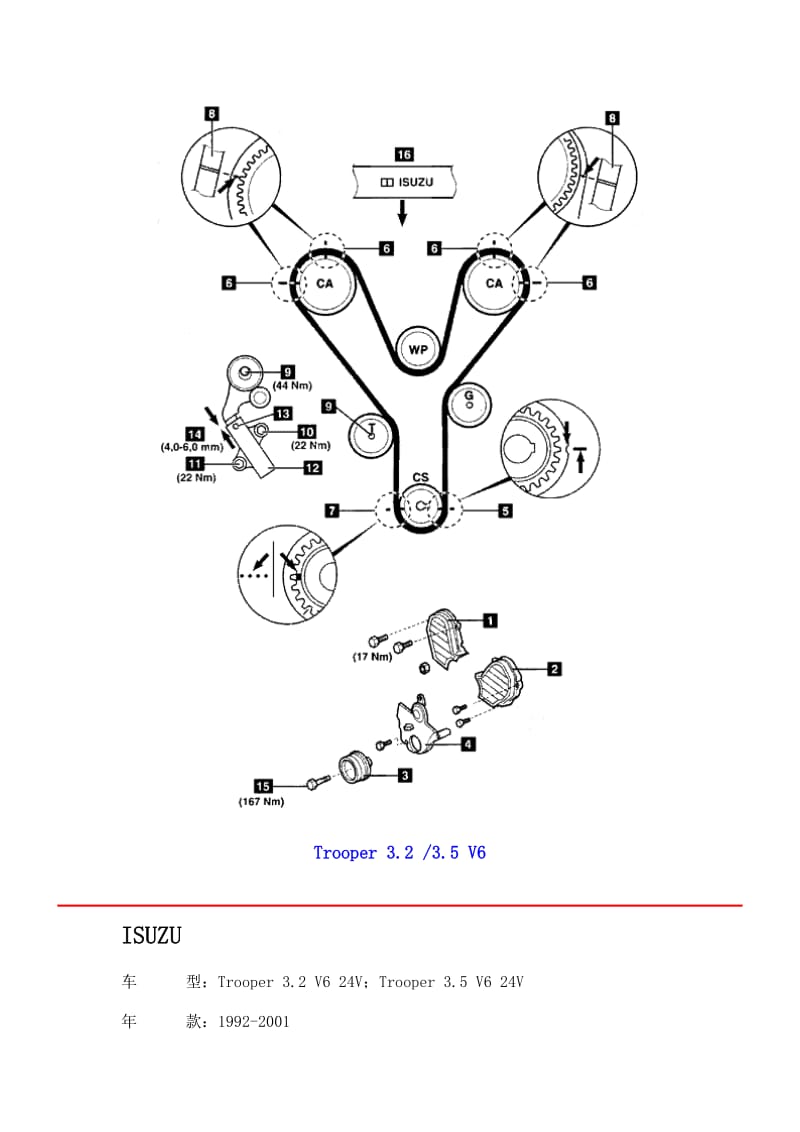 进口轿车正时皮带调整及正时图／五十菱.doc_第3页