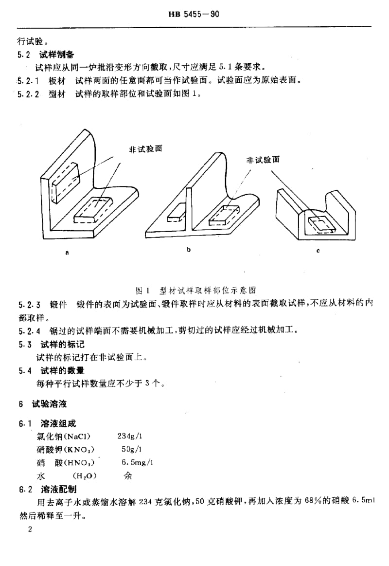 【HB航空标准】HB 5455-1990 铝合金剥层腐蚀试验方法.doc_第3页