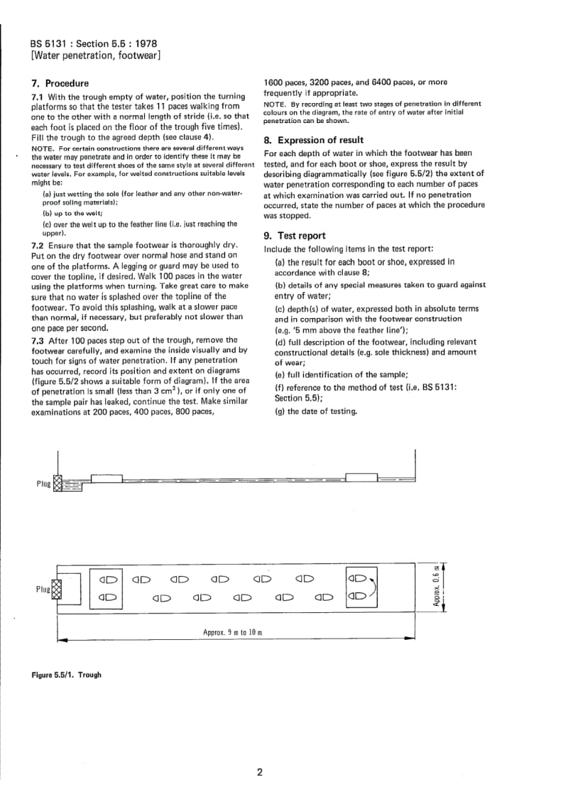 BS 5131-5.5-1978 鞋子和鞋料的试验方法.第5部分成品鞋靴试验.第5节成品鞋的耐水渗透性水糟试验.pdf_第2页