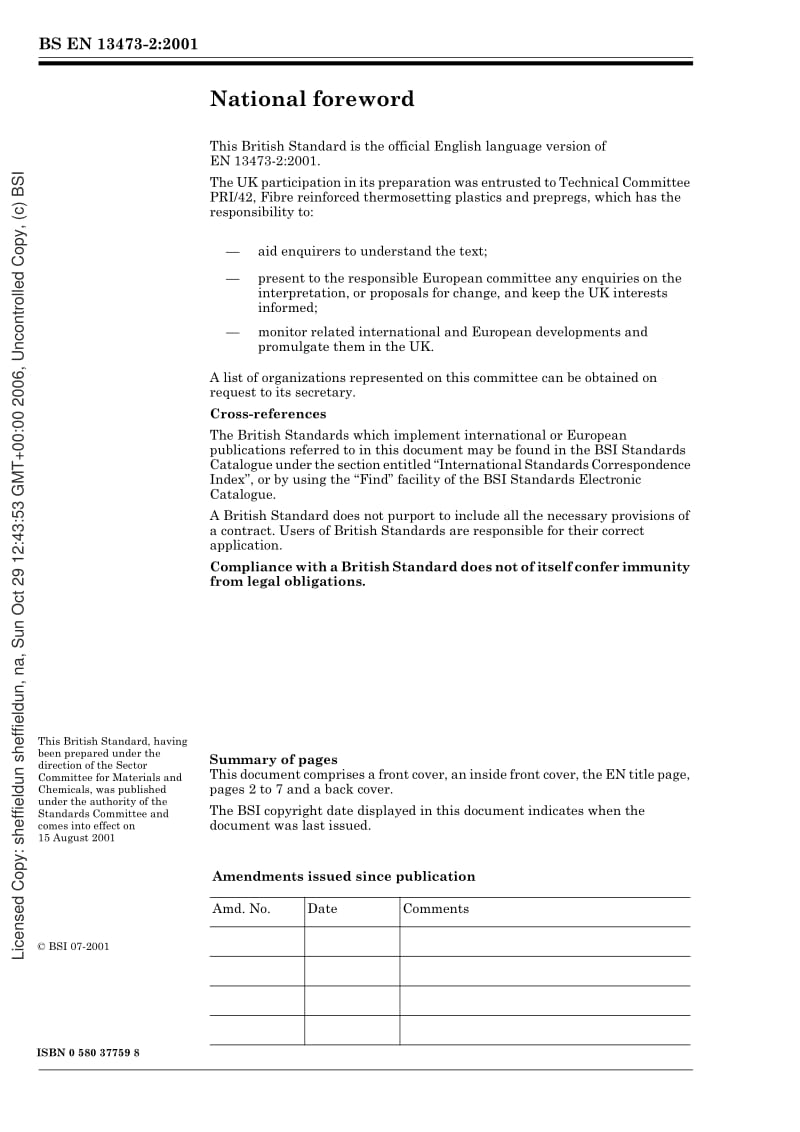 BS EN 13473-2-2001 Reinforcement. Specifications for multi-axial multi-ply fabrics. Methods of test and general requirements.pdf_第2页