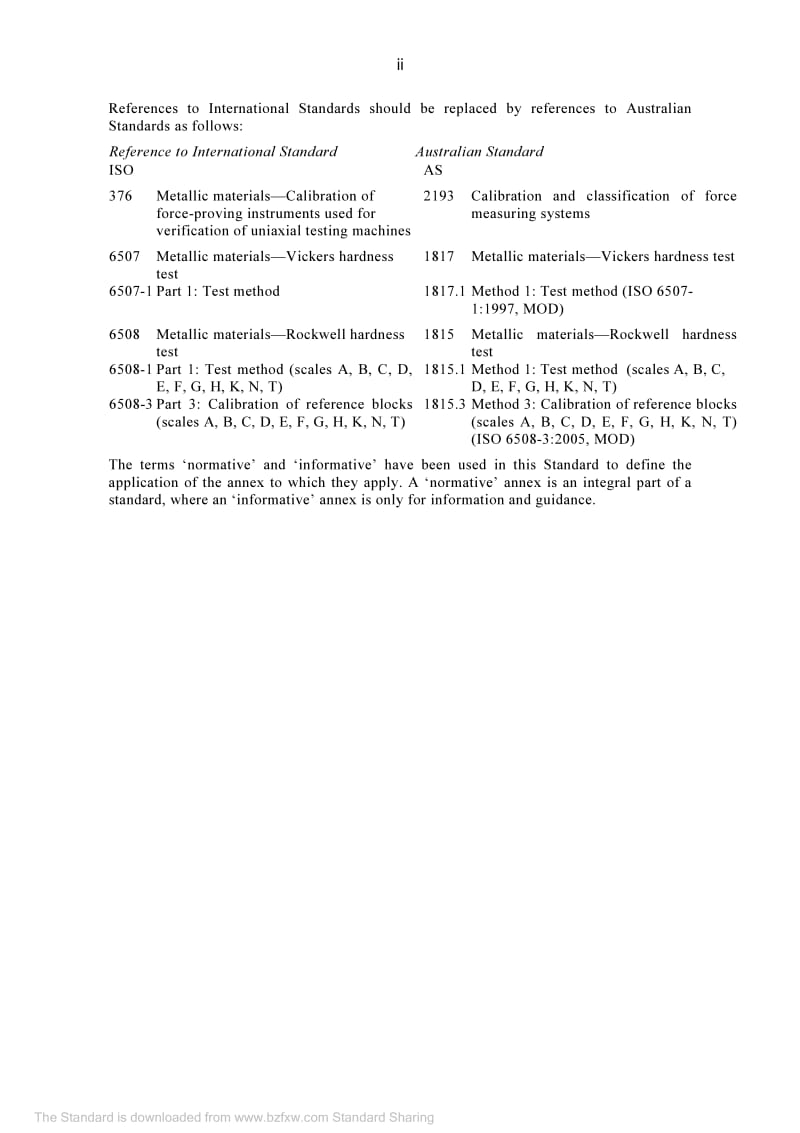 AS 1815-2-2007 Metallic materials-Rockwell hardness test Method 2 Verification and calibration of testing machine (scales A,B,C,D,E,F,G,H,K,N,T.pdf_第2页