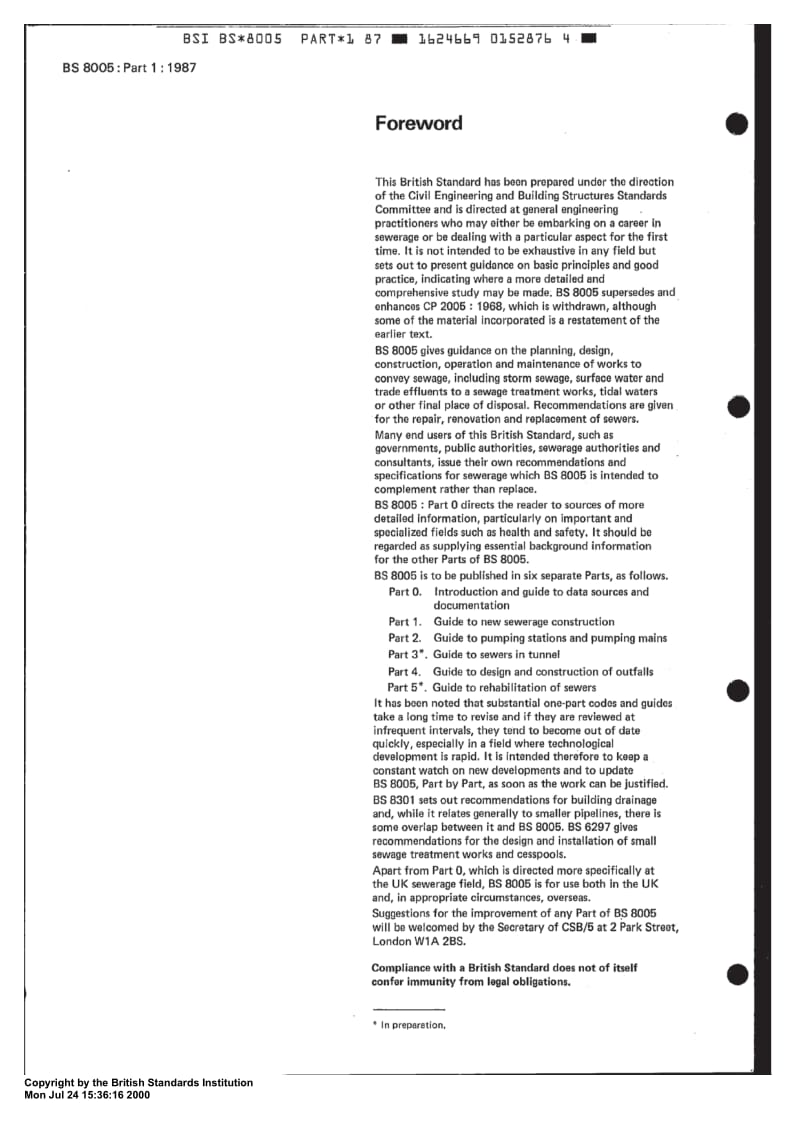 BS 8005-1-1987 Code of practice for Pipelines Part 2 Pipelines on land design, construction and installation — Section 2.5 Glass reinforced thermosetting plastics.pdf_第2页