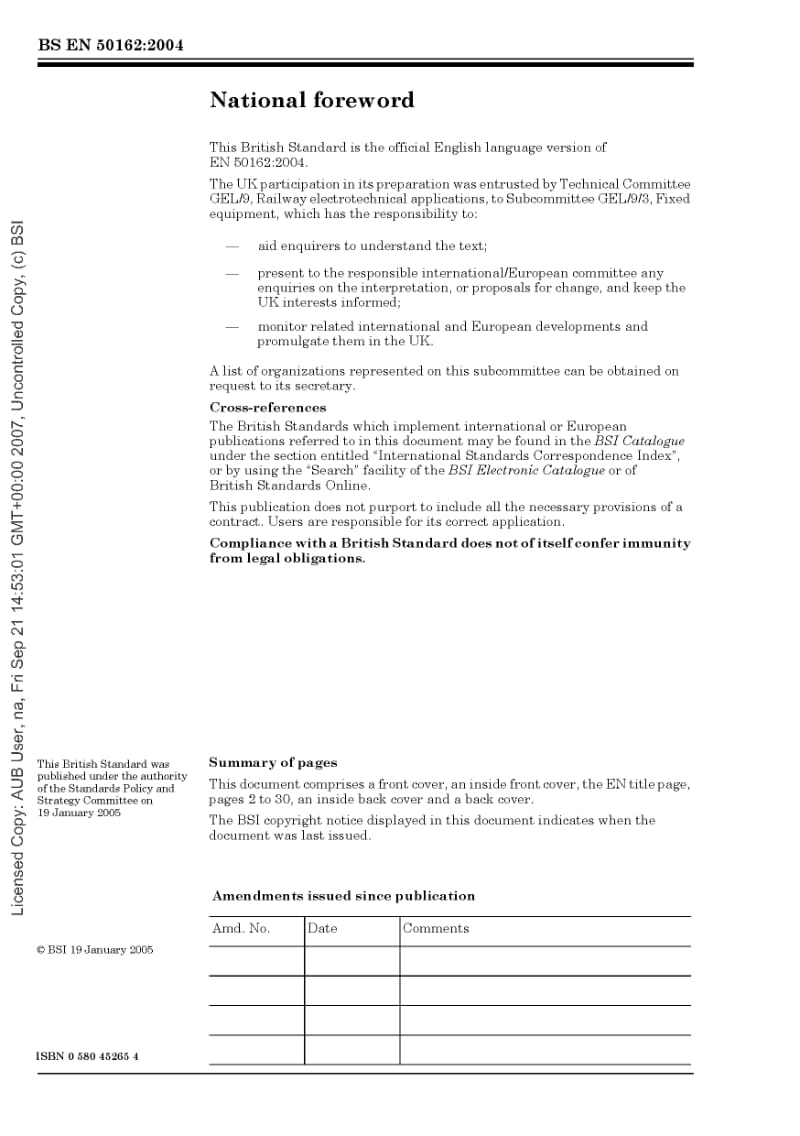 BS EN 50162-2004 直流系统中杂散电流引起腐蚀的防护.pdf_第2页