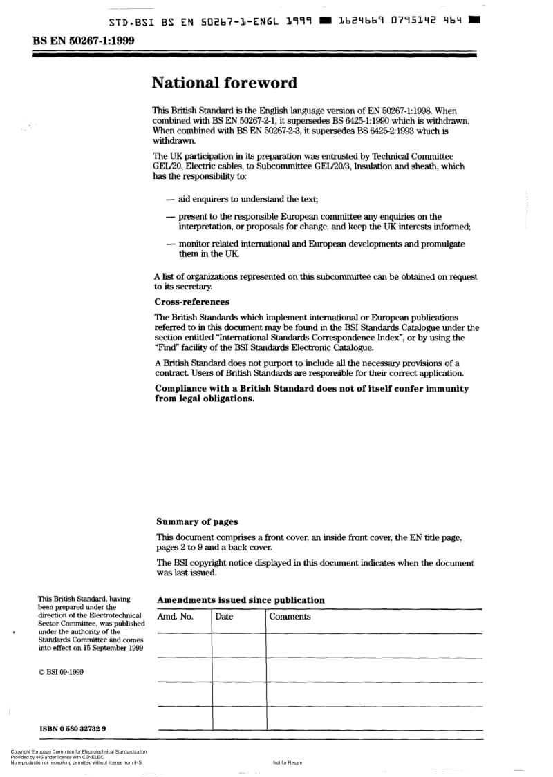 BS EN 50267-1-1998 在着火条件下电缆的一般测试方法　电缆材料燃烧过程中放出气体的试验　第1部分：装置1.pdf_第2页