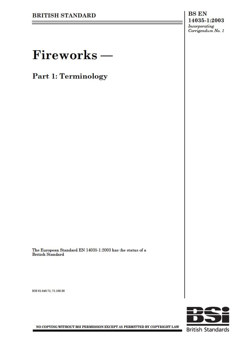 BS EN 14035-1-2003 Fireworks - Terminology.pdf_第1页