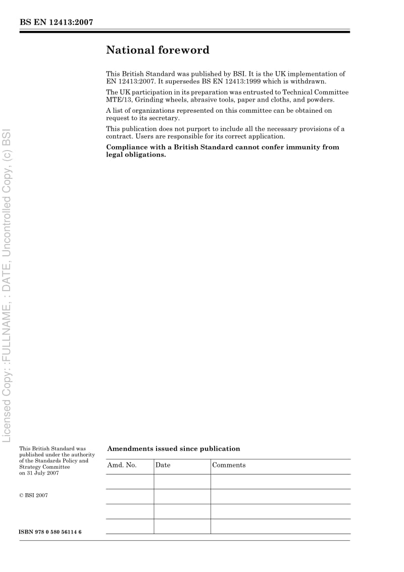 BS EN 12413-2007 Safety requirements for bonded abrasive products.pdf_第2页