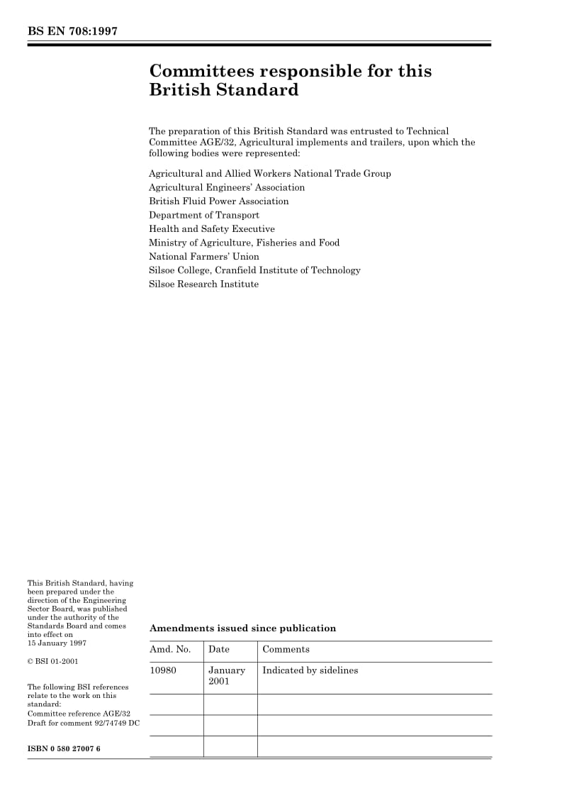 BS EN 708-1997 Agricultural machinery — Soil working machines with powered tools —Safety.pdf_第2页