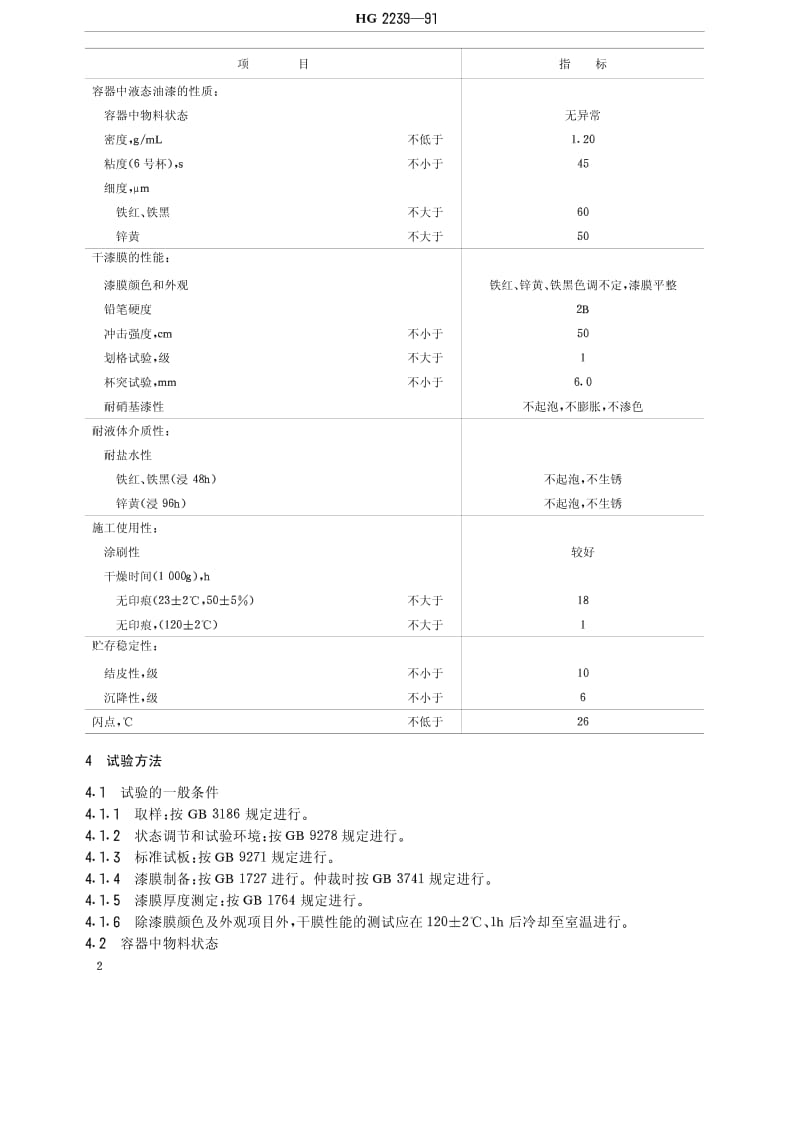 HG-T 2239-1991 H06-2铁红、锌黄、铁黑环氧酯底漆.pdf.pdf_第3页