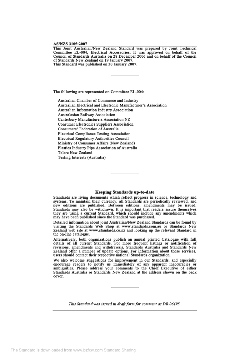 AS 3105-2007 Approval and test specification - Electrical portable outlet devices Specifies essential safety requirements for electrical.pdf_第2页