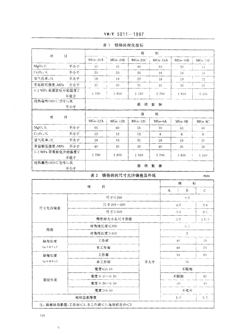 58180镁铬砖 标准 YB T 5011-1997.pdf_第3页