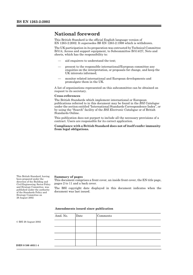 BS EN 1263-2-2002 安全网.定位极限的安全性要求.pdf_第2页