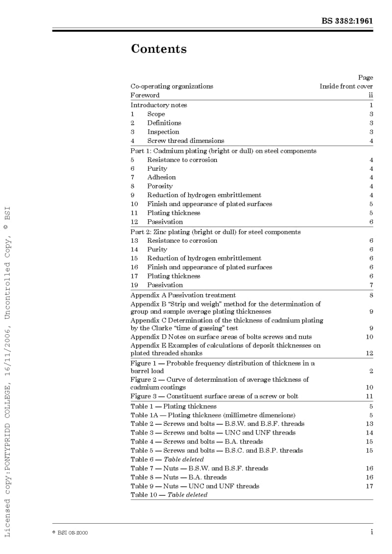 BS 3382-1961 Specification for Electroplated coatings on threaded components — Part 1 Cadmium on Steel Components — Part 2 Zinc on Steel Components.pdf_第3页