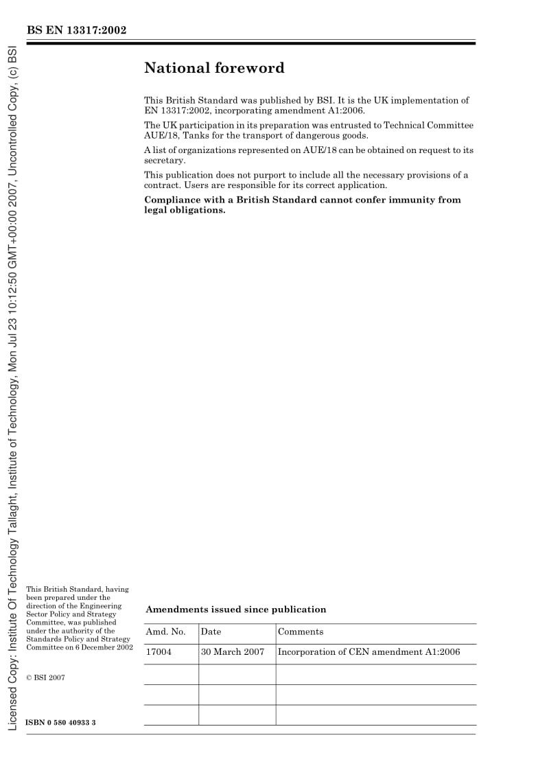 BS EN 13317-2002 危险物品运输用槽罐车.槽罐车用辅助设备.人孔盖组件.pdf_第2页