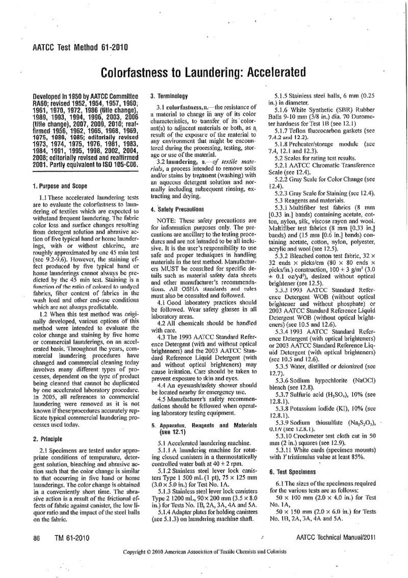 AATCC 61-2010 耐水洗色牢度.pdf_第1页