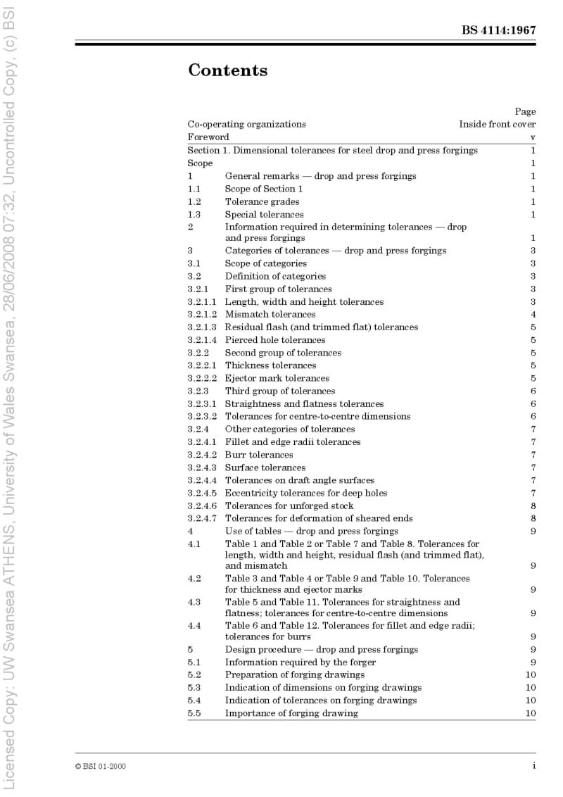 BS 4114-1967 Specification for Dimensional and Quantity Tolerances for Steel —rop and Press Forgings and for Upset Forgings Made on Horizontal Forging.pdf_第3页