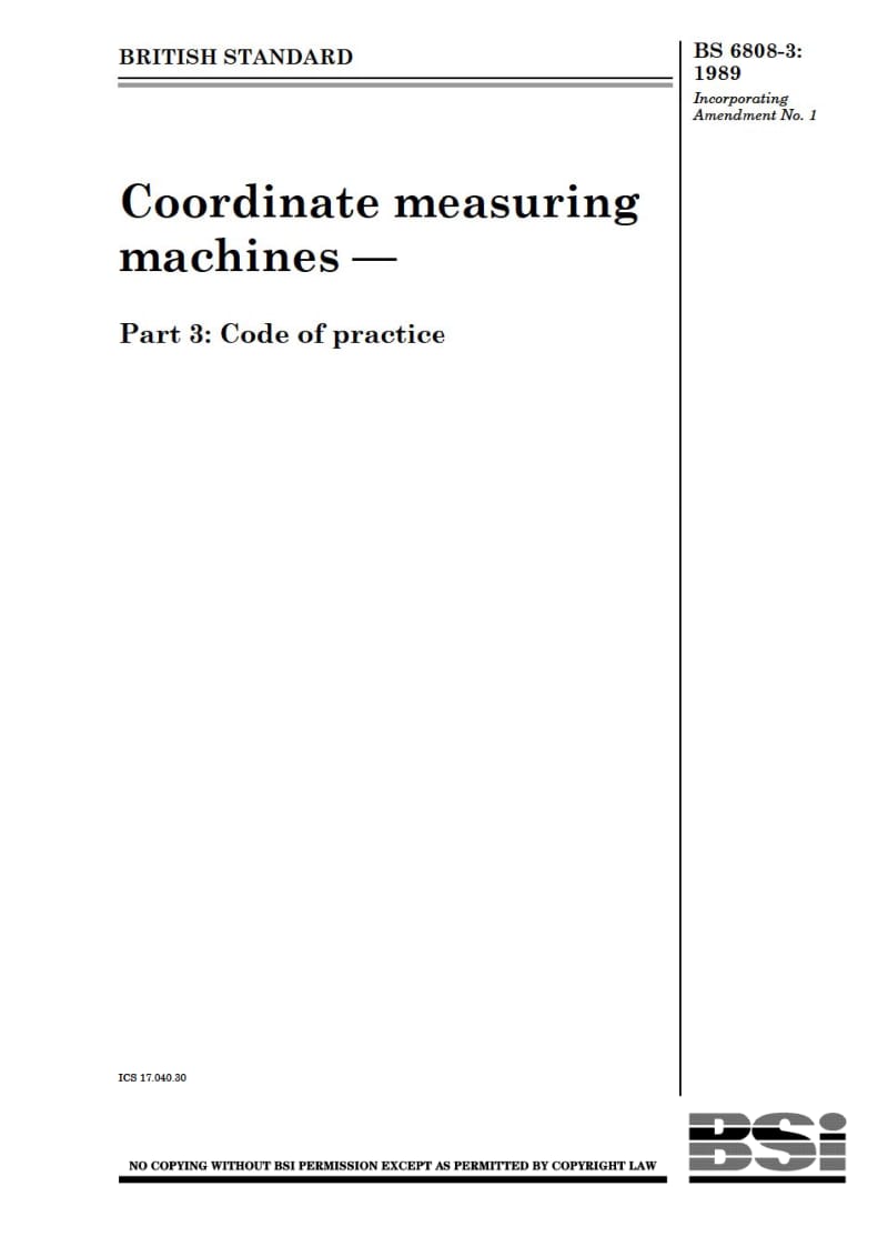 BS 6808-3-1989 坐标测量机.实用规程.pdf_第1页