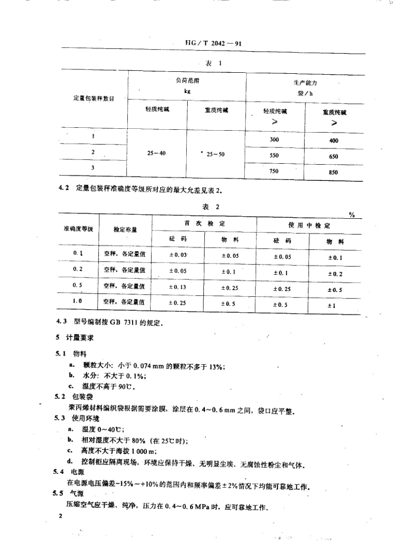 HG-T 2042-1991 纯碱包装机技术条件.pdf.pdf_第3页