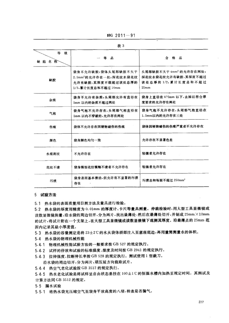 24660橡胶热水袋标准HG 2011-1991.pdf_第3页