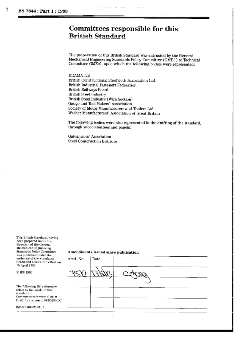 BS 7644-1-1993 Direct tension indicators. Specification for compressible washers.pdf_第2页