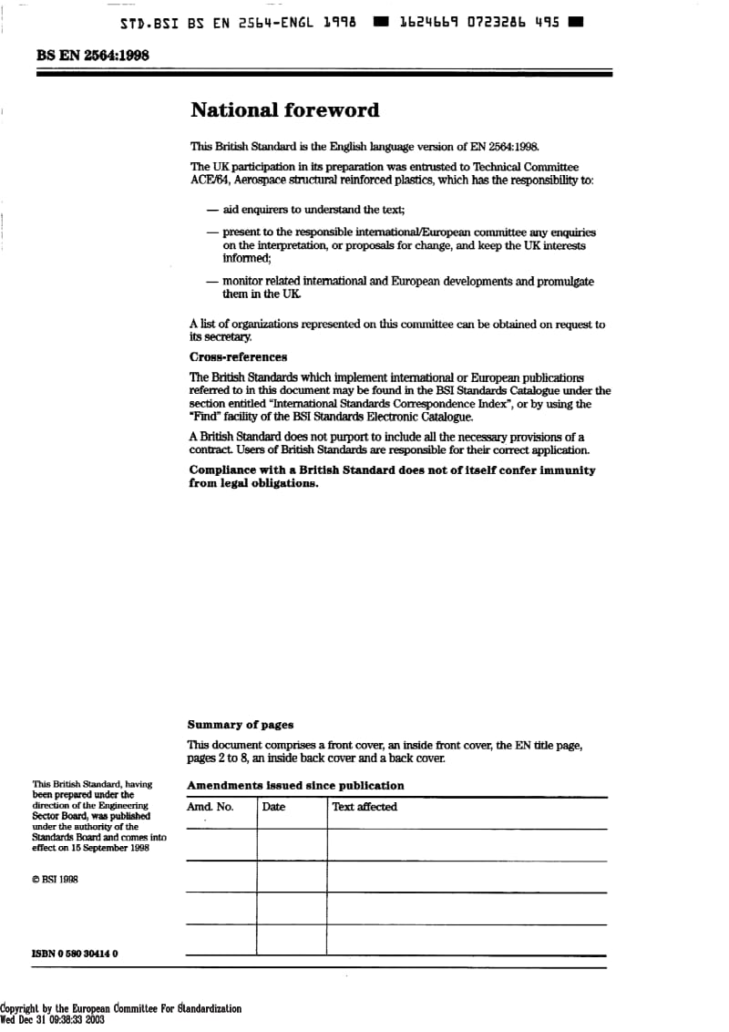 BS EN 2564-1998 碳纤维叠层板材.纤维、树脂含量和空隙率的测定1.pdf_第2页