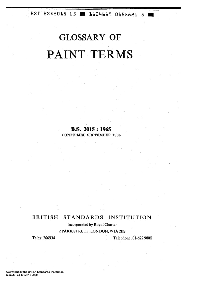 BS 2015-1965 Title, Glossary of paint terms. Abstract, Definitions of over 500 terms used in the paint industry including terms describing.pdf_第2页