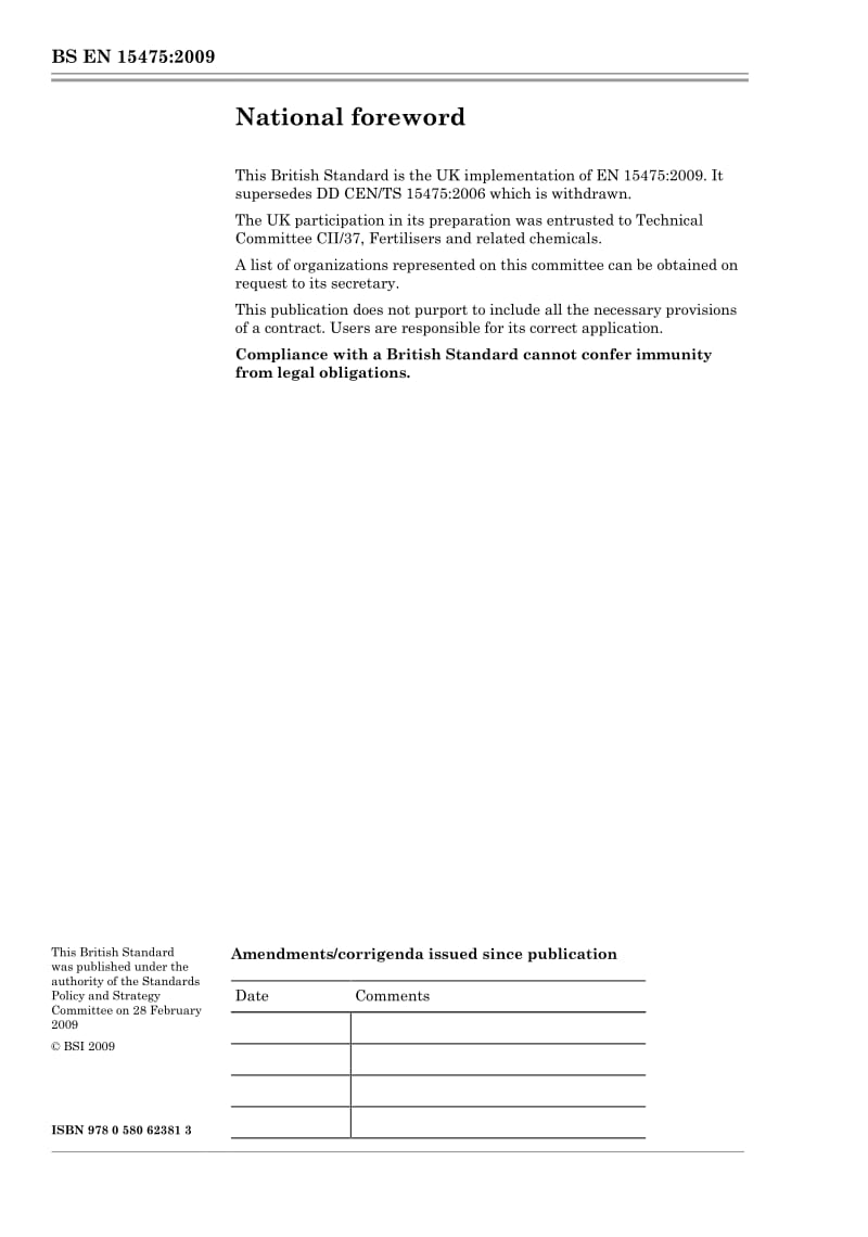 BS EN 15475-2009 Fertilizers Determination of ammoniacal nitrogen1.pdf_第2页