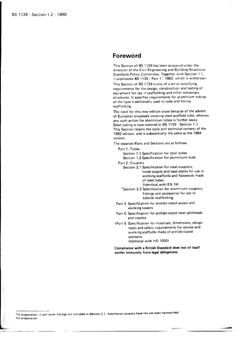 BS 1139-1.2-1990 Metal scaffolding. Tubes. Specification for aluminium tube.pdf_第2页