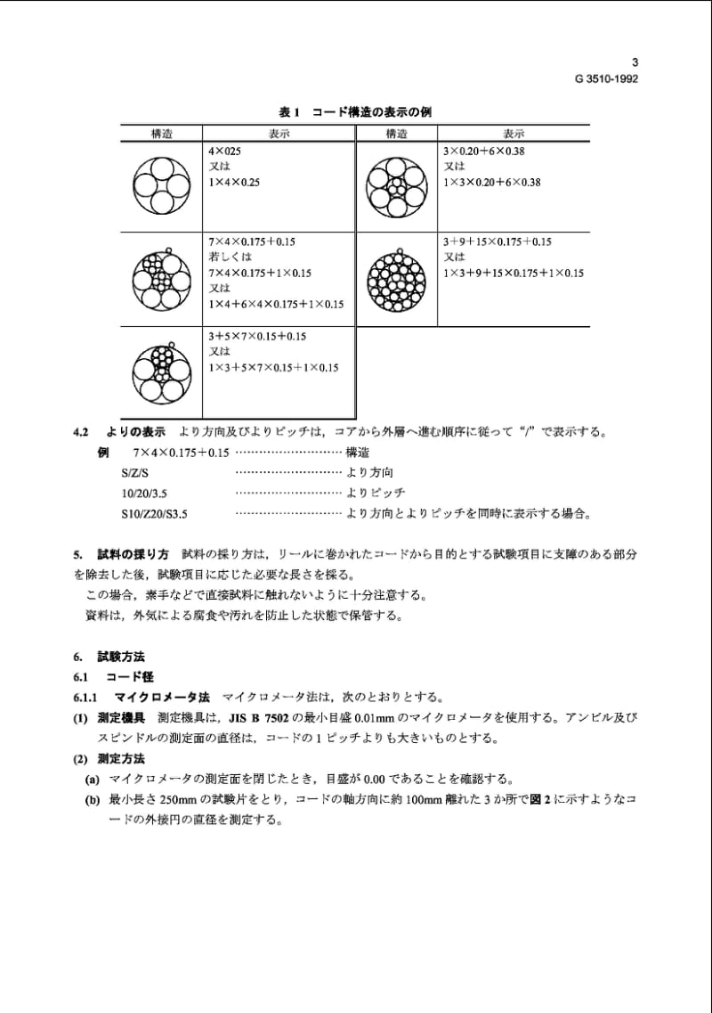 JIS G3510-1992 轮胎钢芯线试验方法.pdf_第3页