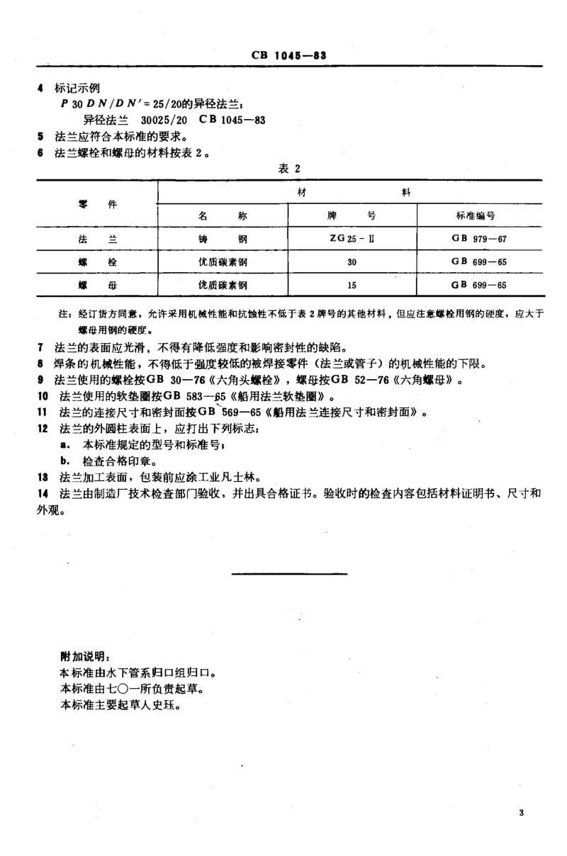 65260P30异径搭焊钢法兰 标准 CB 1045-1983.pdf_第3页