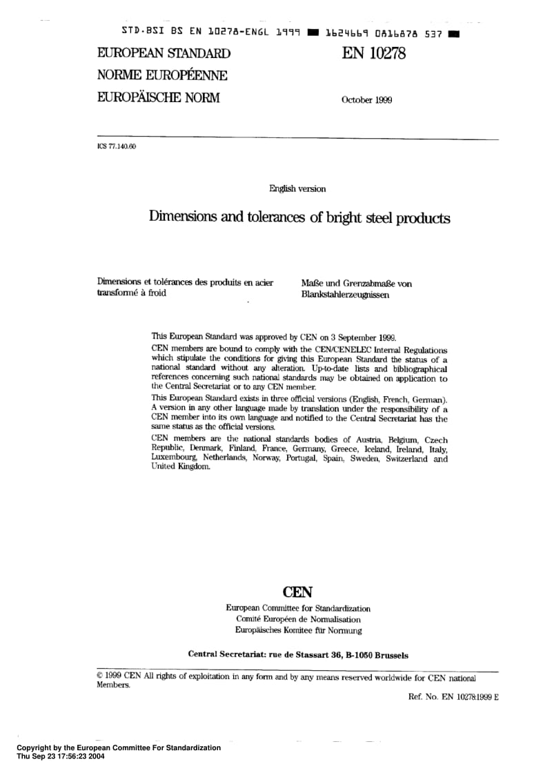 BS EN 10278-1999 Dimensions and tolerances of bright steel products1.pdf_第3页