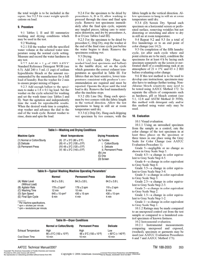 AATCC 188-2003 耐次氯酸钠家庭漂白洗涤色牢度.pdf_第2页