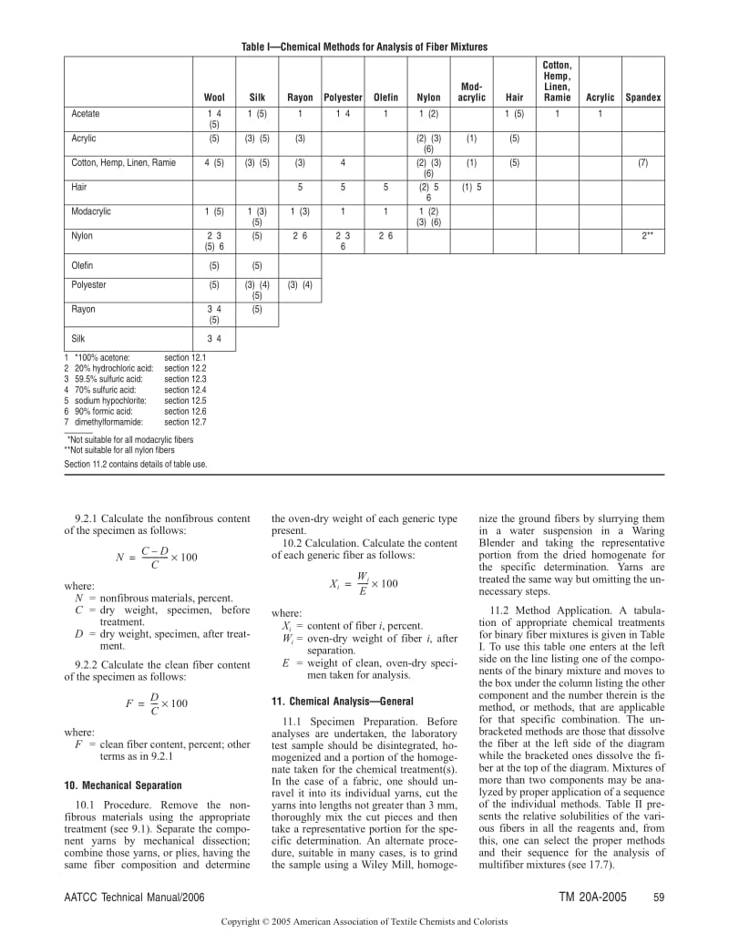 AATCC 20A-2005 纤维成分 定量分析.pdf_第3页