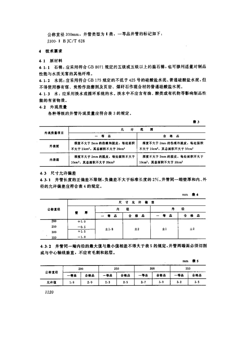 58827石棉水泥井管 标准 JC T 628-1996.pdf_第3页