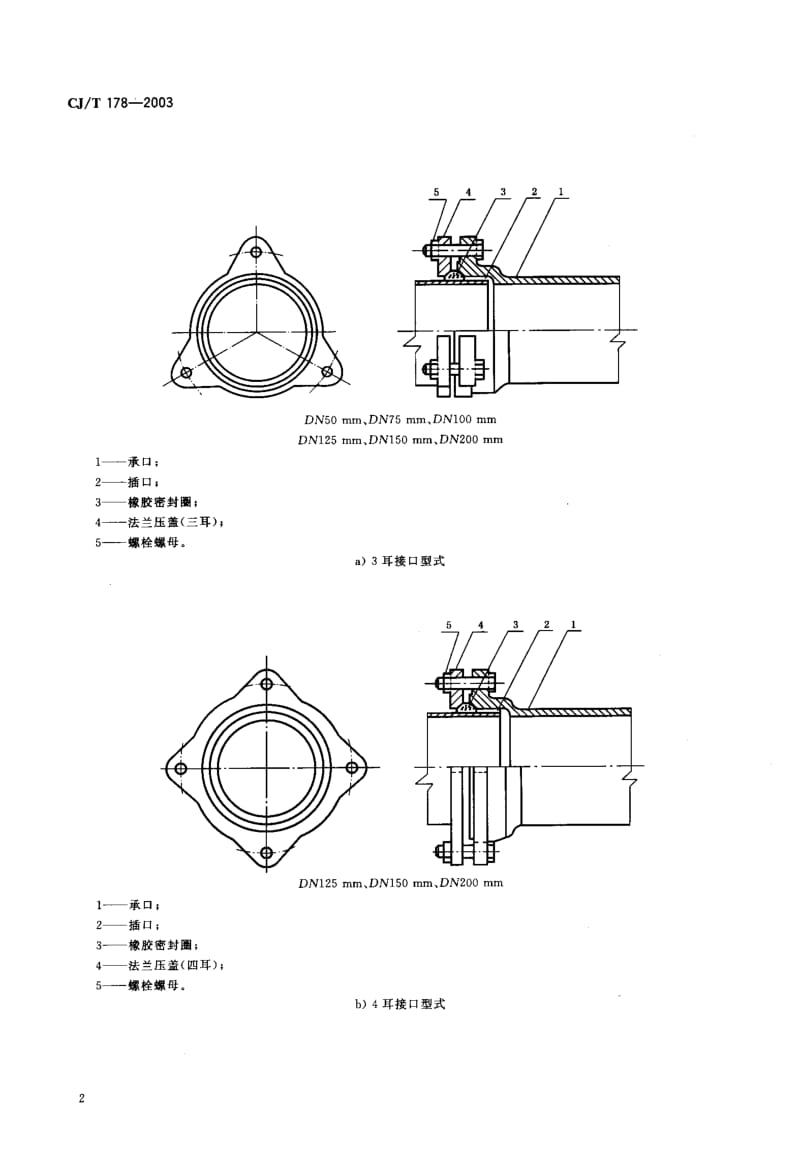 CJ-T 178-2003 建筑排水用柔性接口承插式铸铁管及管件.pdf.pdf_第3页