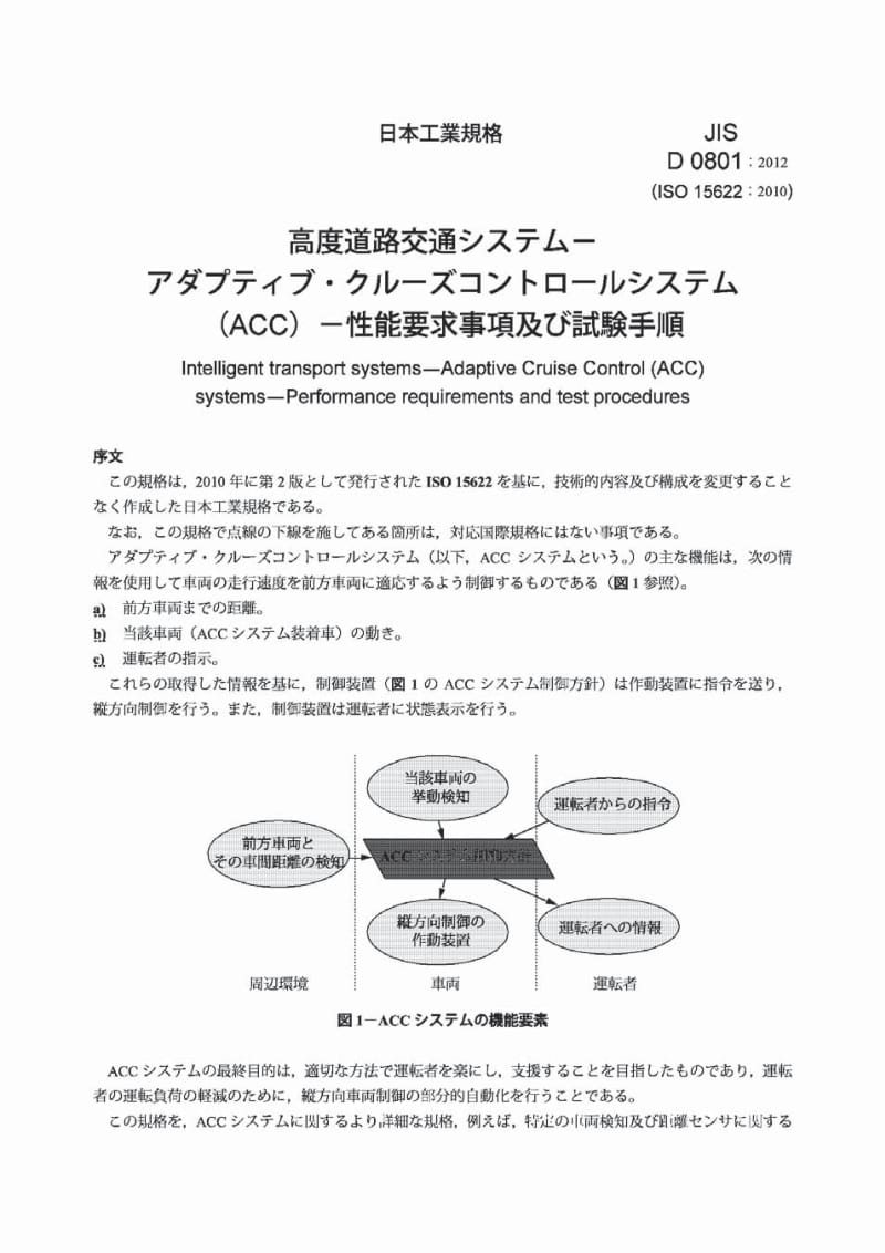 JIS D0801-2012 智能运输系统-自适应巡航控制(ACC)系统 - 性能要求和试验程序1.pdf_第3页