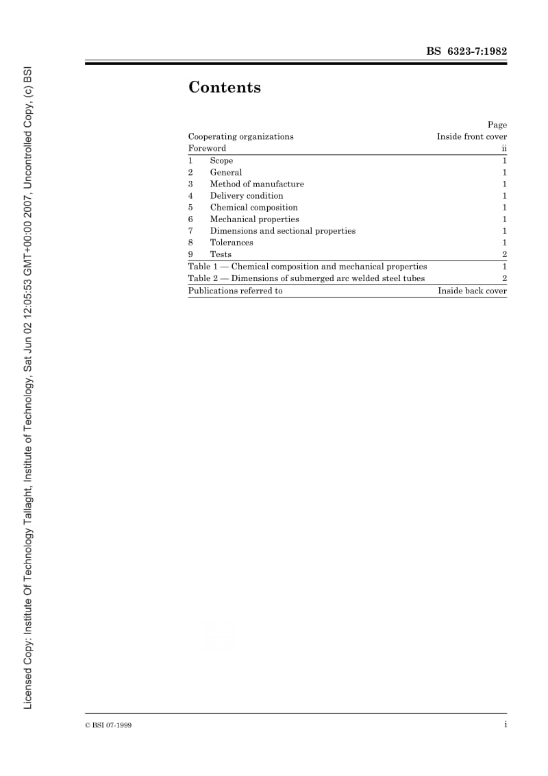 BS 6323-7-1982 Specification for seamless and welded steel tubes for automobile, mechanical and general engineering purposes. Specific requirements for submerged arc welded steel tubes.pdf_第3页