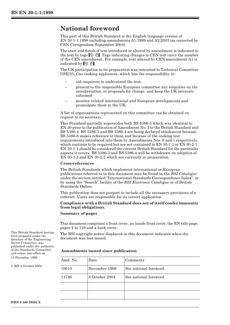 BS EN 30-1-1-1998(Include A1-1999 and A2-2003)家用燃气灶具.第1-1部分安全性.概述.pdf_第2页