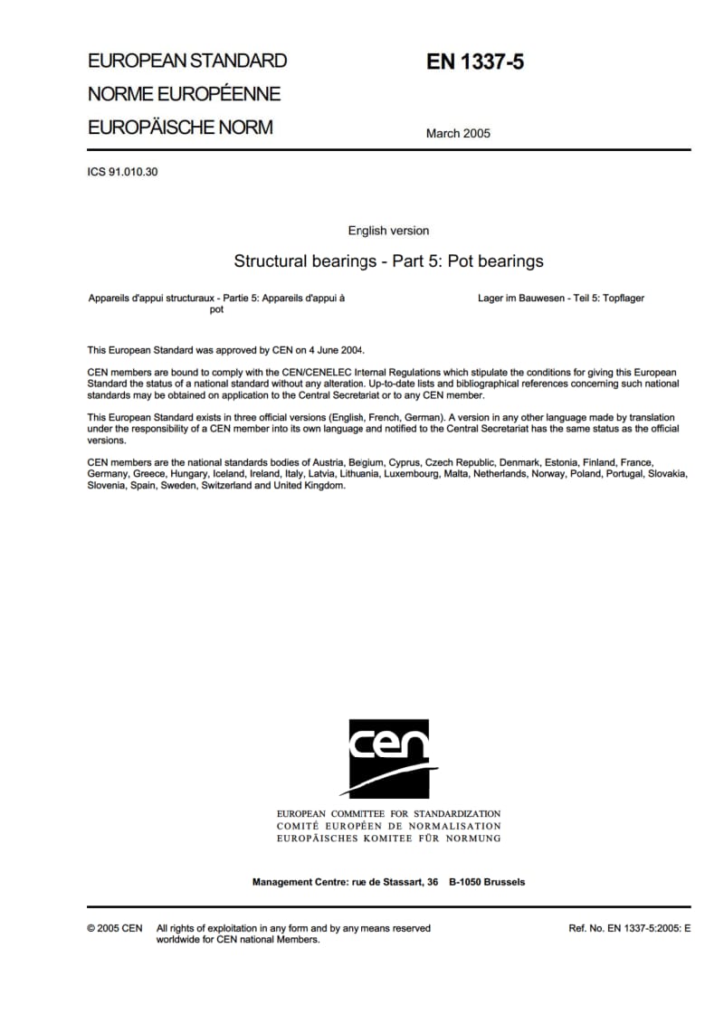 BS EN 1337-5-2005 Structural bearings-Part 5 Pot bearings1.pdf_第3页