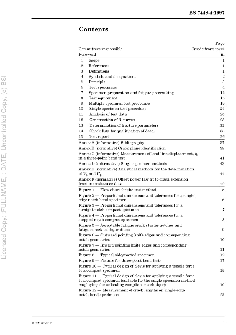 BS 7448-4-1997 Fracture mechanics toughness tests. Method for determination of fracture resistance curves and initiation values for stable.pdf_第3页