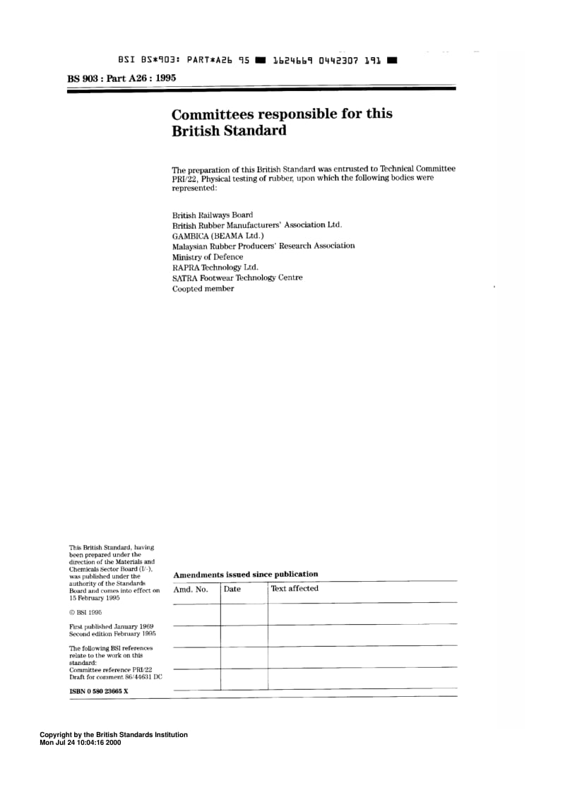 BS 903-A26-1995 Physical testing of rubber Part A26. Method for determination of hardness (hardness between 10 IRH— and 100 IRH—).pdf_第2页